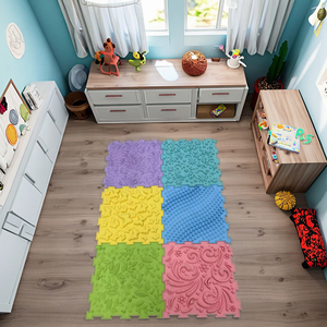 6 PCS cảm giác câu đố thảm sàn TPE Silicone massage chỉnh hình Mat cho trẻ em với tự kỷ màu sắc khác nhau cho phòng trẻ em - Product Image 6