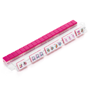 Ensemble de mahjong américain rose bonbon de luxe 160 pièces |   Tuiles acryliques fantaisie étoiles et friandises, idéales pour les cadeaux et les soirées jeux - Product Image 2