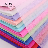 Papier d'emballage de fleurs papier de coton non tissé en fibre de couleur unie ultra-mince papier de soie translucide pour emballage floral