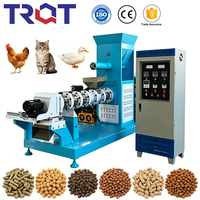Extrudeuse de nourriture pour chiens TRQT à vis, compatible avec les grains, capacité personnalisable, machine à granulés à haut débit, moteur électrique en acier au carbone
