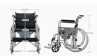 Chaise de transfert pliable pour patients âgés pour accoudoir extérieur d'hôpital Floding fauteuil roulant manuel léger