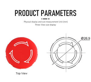 Lanboo สวิตช์ปุ่ม16มม. LB16SM <span class=keywords><strong>สัญลักษณ์</strong></span>หยุดฉุกเฉินเห็ดสีแดง2NO ป้องกัน IP65 6-250V 10A <span class=keywords><strong>กระแส</strong></span>ไฟสูงสุด - Product Image 3