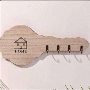 Plaque de porte décorative, ornement mural de bienvenue, patères créatives en bois pour l'entrée de la maison - Product Image 3