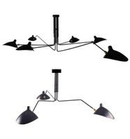 Lustre rotatif, luminaire suspendu au plafond, design en bec de canard, fer, style folk, salon, cuisine, salle à manger, lustre araignée, décoration