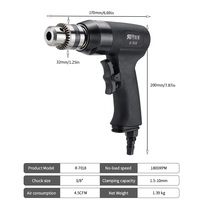 Perceuse pneumatique de qualité industrielle 1,5-10 mm, mandrin pneumatique 1800 tr/min, outil pour la fabrication de structures en acier, atelier OEM RUIYI R-7018