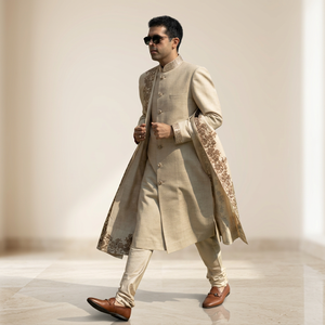 Dernière collection de sherwanis élégants pour mariage, tenues ethniques pour marié, costumes et blazers pour hommes>Costumes pour hommes - Product Image 6