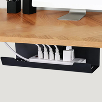 Système de gestion des cordons de câble de bureau sous la table Plateau de câbles Support de multiprise Cordon de fil Tamer Organizer Management Rack