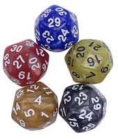 Dados de conteo acrílicos de 30 caras, dados para juegos de rol de World of Warcraft, dados de múltiples caras