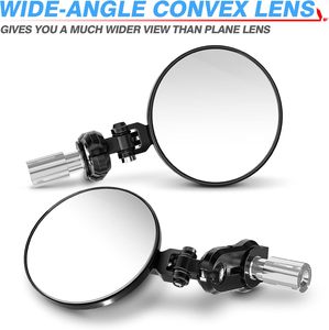 <span class=keywords><strong>Espejos</strong></span> Retrovisores Laterales Universales de Aluminio para Motocicleta ZCLH, 7/8" (22mm), <span class=keywords><strong>Plegables</strong></span>, Convexos, Compatibles con Suzuki Yamaha - Product Image 3