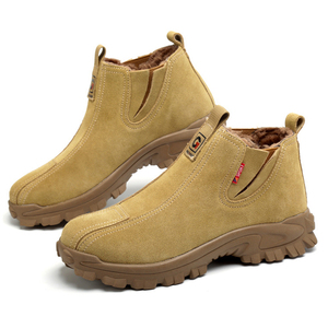 Chaussures de sécurité en cuir, chaussures de Sport légères à la mode, prix industriel, travail à bout en acier, bottes de marque pour hommes, chaussures de sécurité sans dentelle - Product Image 2