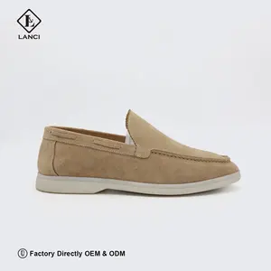 LANCI Original Quality Suede Loafers OEM Men's Loafers Shoes Cowhide Suede Loafers for Men Custom Men's Shoe Casual Style
