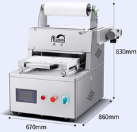 Machine de scellage de plateaux pour cartes de table, machine d'emballage rapide pour la restauration rapide avec injection d'azote et découpe automatique du film