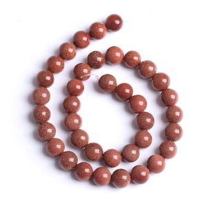 Perles en vrac de pierre naturelle de sable doré pour la confection de bijoux, 4mm, 6mm, 8mm, 10mm, pierres précieuses en gros pour la lithothérapie - Product Image 5