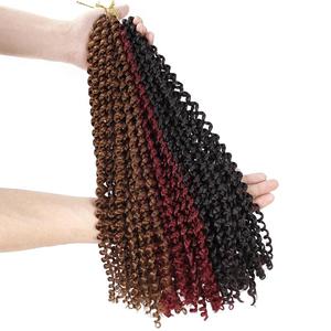 Bán buôn kinky xoăn phần mở rộng tóc nước sóng tổng hợp mùa xuân Twist bó sợi ngang duy nhất - Product Image 5