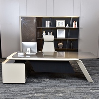 Mobilier commercial contemporain Nouveau design Direction Durable PDG Tables d'écriture Bureau de luxe pour bureau de chef d'entreprise