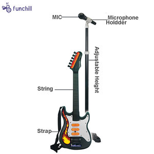 Trẻ Em Nhựa Siêu Sao Nhạc Cụ Phát Triển Giáo Dục Guitar Microphone Đồ Chơi Điện Tử - Product Image 2