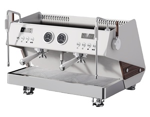 Machine à café professionnelle à deux groupes pour les cafés, avec deux chaudières : une chaudière à café en acier inoxydable de 0,5 L et une chaudière double de 6 L - Product Image 1