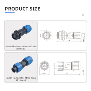 SP1110航空插头公母直配合电缆连接器面板安装插座2 3 4 5针 - Product Image 2