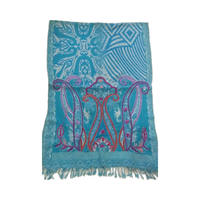 Écharpe longue et épaisse en laine bouillie 100% jacquard floral élégante, luxueuse, chaude et douce, imprimée, traditionnelle, pour femme adulte, idéale pour l'hiver