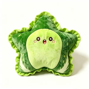 Peluche de calabaza con diseño de estrella de cinco puntas de terciopelo suave, personaje de calabaza redonda y gorda. - Product Image 1