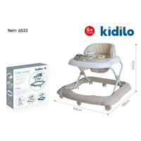 Kidilo Nouveau Modèle Anti-O-Leg Baby Walker 3 en 1 Poussette Multifonctionnelle Cadre en Plastique Vente en Gros