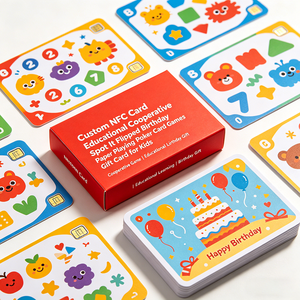 Tarjeta NFC Personalizada, Educativa, Cooperativa, <span class=keywords><strong>Juego</strong></span> de Cartas Spot It Flipped, <span class=keywords><strong>Juego</strong></span> de Cartas de Póker, Tarjeta de Regalo para Niños - Product Image 3