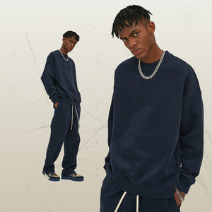 2024 Autumn and Winter Heavyweight 350 Gsm Custom Unisex Polyester Cotton Fleece Oversized Pullover Hoodie - Product Image 2