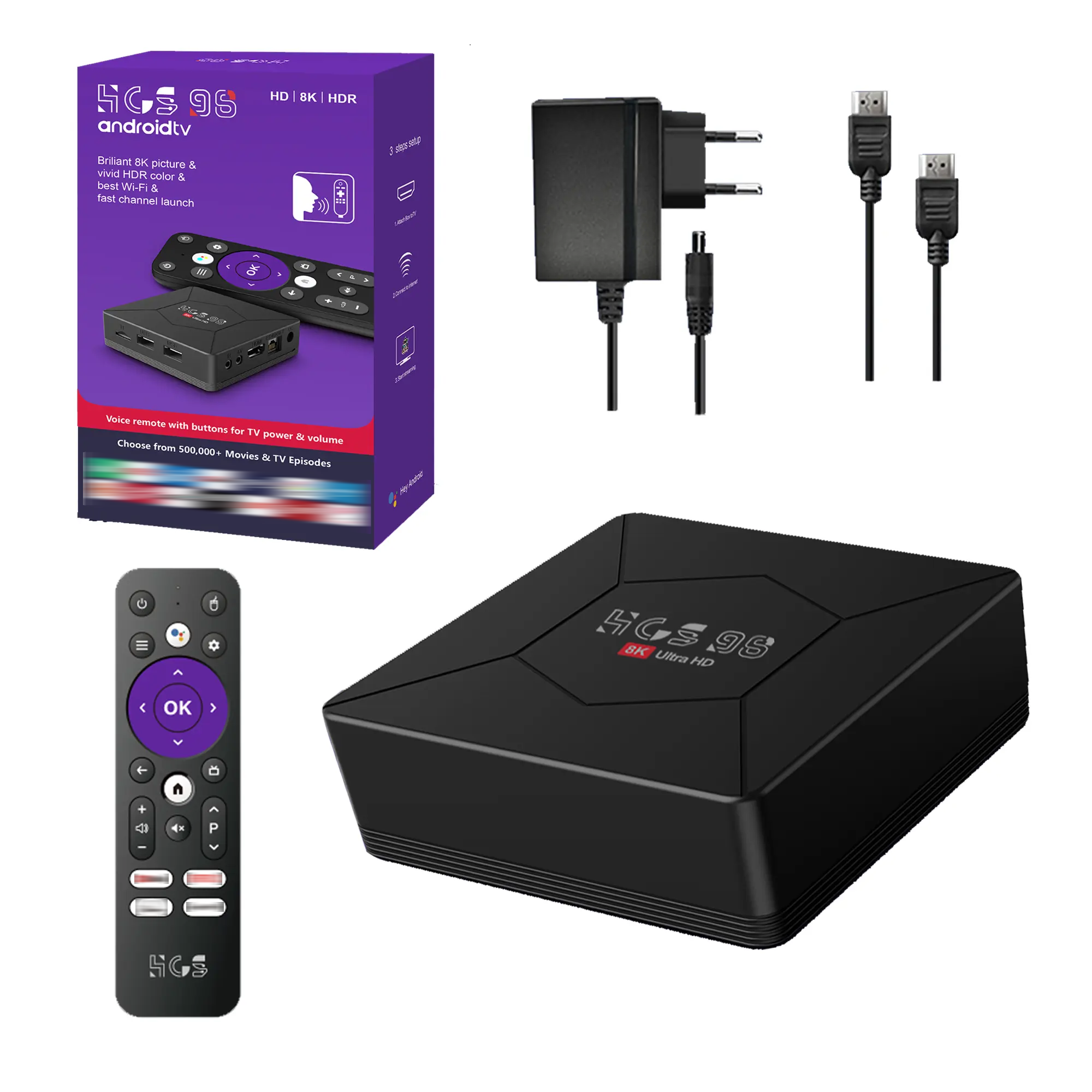 HCS98 Android OEM 8k Allwinner H313 Android13.0 Smarter Box