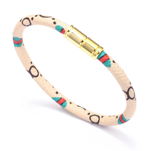 Prodotti alla moda nuovi arrivi bracciale in pelle di corda colorata fatta a mano con chiusura magnetica per le donne - Product Image 5