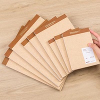 Bloc-notes kraft avec grille lignée, papeterie de bureau, bloc-notes détachable avec logo personnalisé, pages vierges, liste de tâches, bloc-notes