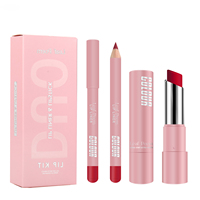 Kit de Rouge à Lèvres Mat Longue Tenue Imperméable et Crayon à Lèvres – Coffret Combo Brillant à Lèvres et Crayon à Lèvres Marque Privée