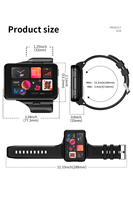Reloj inteligente Lokmat Watch 6+128GB 4G con pantalla dual HD de 2.88 pulgadas, Android 11, para deportes, Lokmat APPLLP MAX