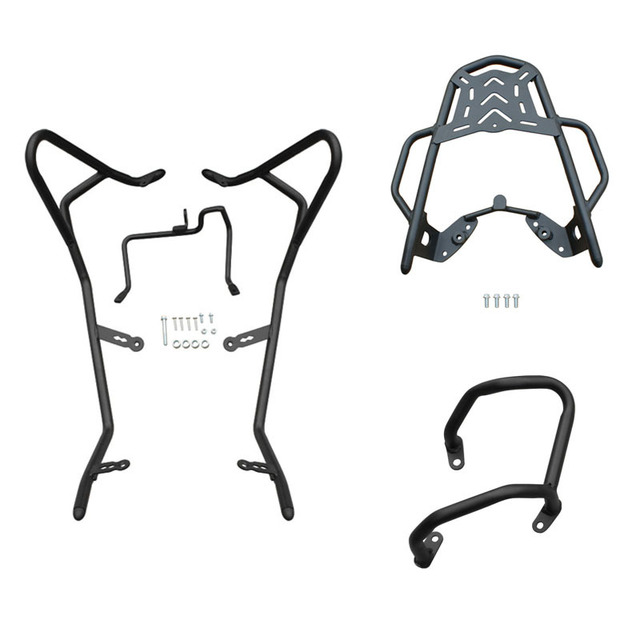 Motorcycle Engine Guard Crash Bar Exhaust Protector Front/Rear for Yamaha NMAX155 Modified Carbon Steel Bumper with Custom Seat