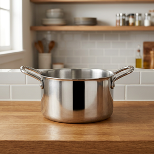 Premium Stainless <b>Steel</b> Cooking <b>Pot</b> with Dual Handles Induction Base Capsule Bottom Custom Kitchen Cookware - Product Image 2