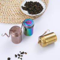 Offre Spéciale – Infuseur à Thé Multicolore en Acier Inoxydable Écologique de Haute Qualité avec Chaîne en Maille pour Thé en Vrac
