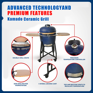 Barbecue <span class=keywords><strong>de</strong></span> <span class=keywords><strong>jardin</strong></span> sur mesure <span class=keywords><strong>de</strong></span> haute qualité <span class=keywords><strong>en</strong></span> acier inoxydable, cuisine extérieure avec plusieurs grilles <span class=keywords><strong>de</strong></span> cuisson Kamado pour patio et cour - Product Image 5