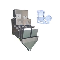 Balance linéaire électrique 100-2 kg pour glaçons, trémie de 10 L, alimentateur vibrant, balance linéaire à 2 têtes