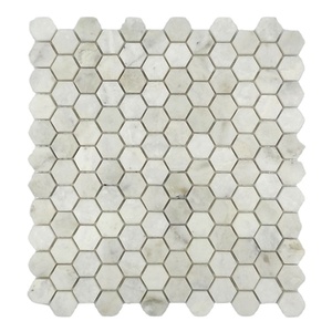 Azulejo de mosaico de porcelana blanca hexagonal, aspecto mate, <span class=keywords><strong>1x1</strong></span> pulgada - Product Image 1