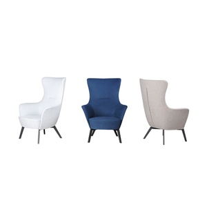 Contemporary Luxury Fabric Arm Coffee Single Sofa Chair for Bedroom French High Back Chair With Backrest Modern Leisure Chair - Product Image 3