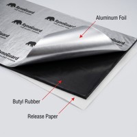 Lampe de vibration insonorisante légère en butyl 80mil avec feuille d'aluminium, tapis insonorisant pour voiture, isolation thermique, feuille auto-adhésive anti-vibration