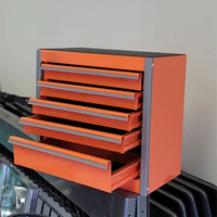 Mini boîte à outils orange à 5 tiroirs, rangement pratique pour les petits outils et équipements