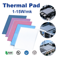 Coussin en silicone thermiquement conducteur auto-adhésif à haute conductivité thermique 1,0-15 W/mk pour circuits imprimés et modules d'alimentation