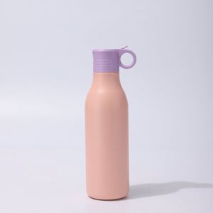 New Arrival 550Ml Stainless Steel Sports Bottle Portable Insulated Vacuum Fitness Tumbler Travel <b>Straw</b> 6-12 Boiling Water - Product Image 2