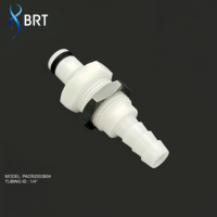 Raccord rapide mâle BRT 1/4'' (6,4 mm) avec valve pour tube d'encre d'imprimante