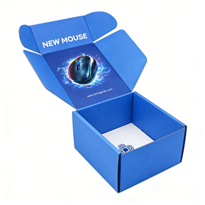 กล่องไปรษณีย์อิเล็กทรอนิกส์ Mouse 3C กล่องสมัครสมาชิก กล่องบรรจุภัณฑ์ลูกฟูก B E Flute แบบมีตัวล็อคอัตโนมัติ OEM - Product Image 4