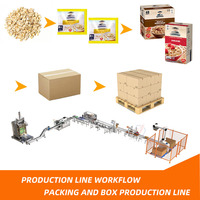 Machine d'emballage automatique multi-voies à 10 voies pour petits sachets de flocons de blé et d'avoine, ligne de conditionnement en carton