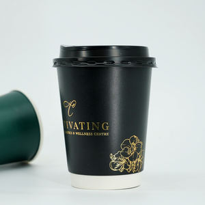 4oz/8oz/10oz/12oz/16oz/20oz taza de café de papel impresa personalizada desechable con tapa - Product Image 2
