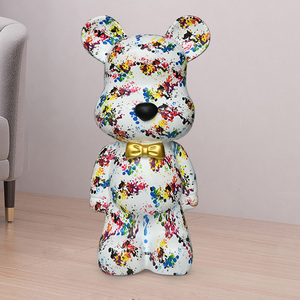 Escultura de moda, artesanía de resina de piso a techo, sala de estar, suelo grande, estatua de oso de <span class=keywords><strong>perro</strong></span>, adorno de Animal de tamaño real, decoración de la casa - Product Image 6