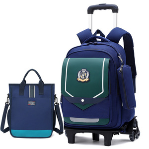 2026 New High Aesthetic Square Waterproof Rolling Backpack, <b>Wheeled</b> <b>Travel</b> Backpack 3PCS Set with Free Tutoring <b>Bag</b> - Product Image 2