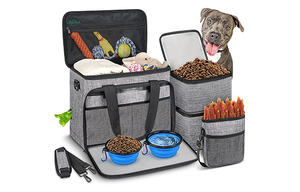 Ensemble de 4 sacs de voyage pour chien avec fermeture éclair, comprenant 1 sac de rangement et 2 sacs simples pour les voyages de week-end - Product Image 4